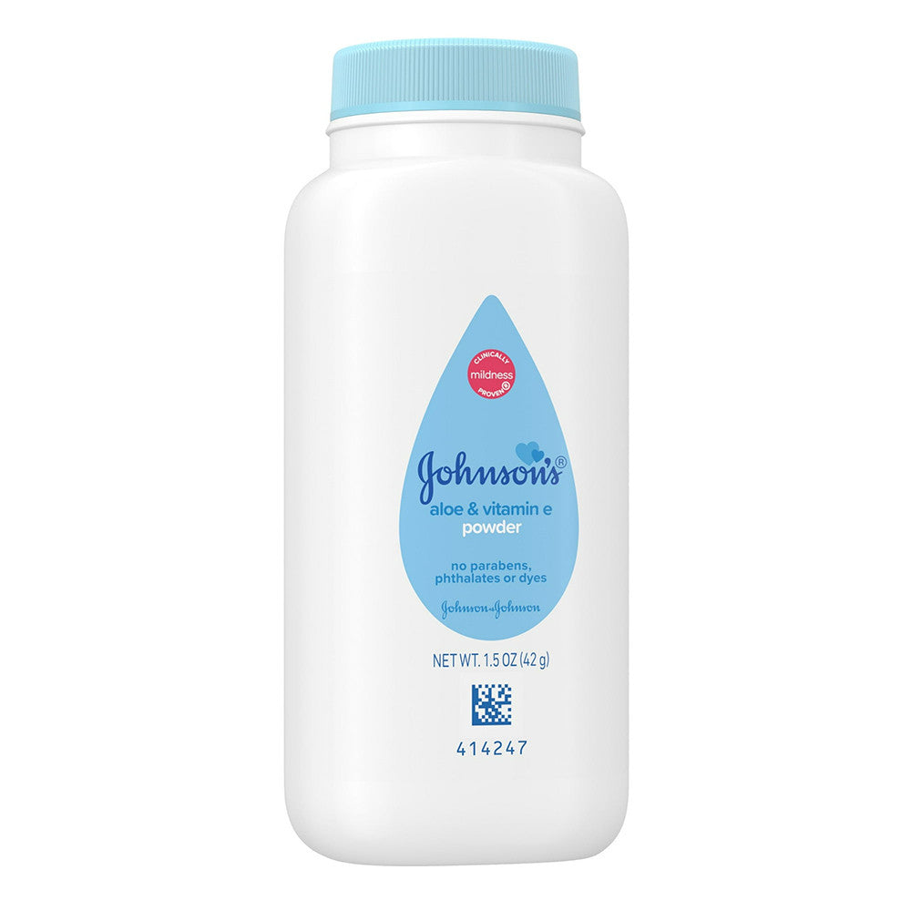 Johnsons Baby Powder With Aloe Vera And Vitamin E Pure Cornstarch, 1.5 oz
